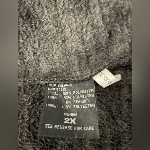 New Balance Women's Full Zip Hooded Jacket Gray w/ Pink Trim Size 2X - Picture 10 of 13